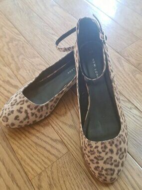 New Look Womans Jolly Animal Print Shoes Size EU 39 US 8 Brown Tan